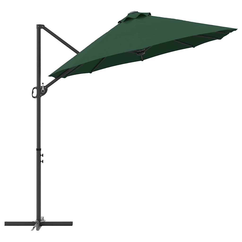 Suncobran Zelena 372 x 198 x 243 cm Poliester i aluminij