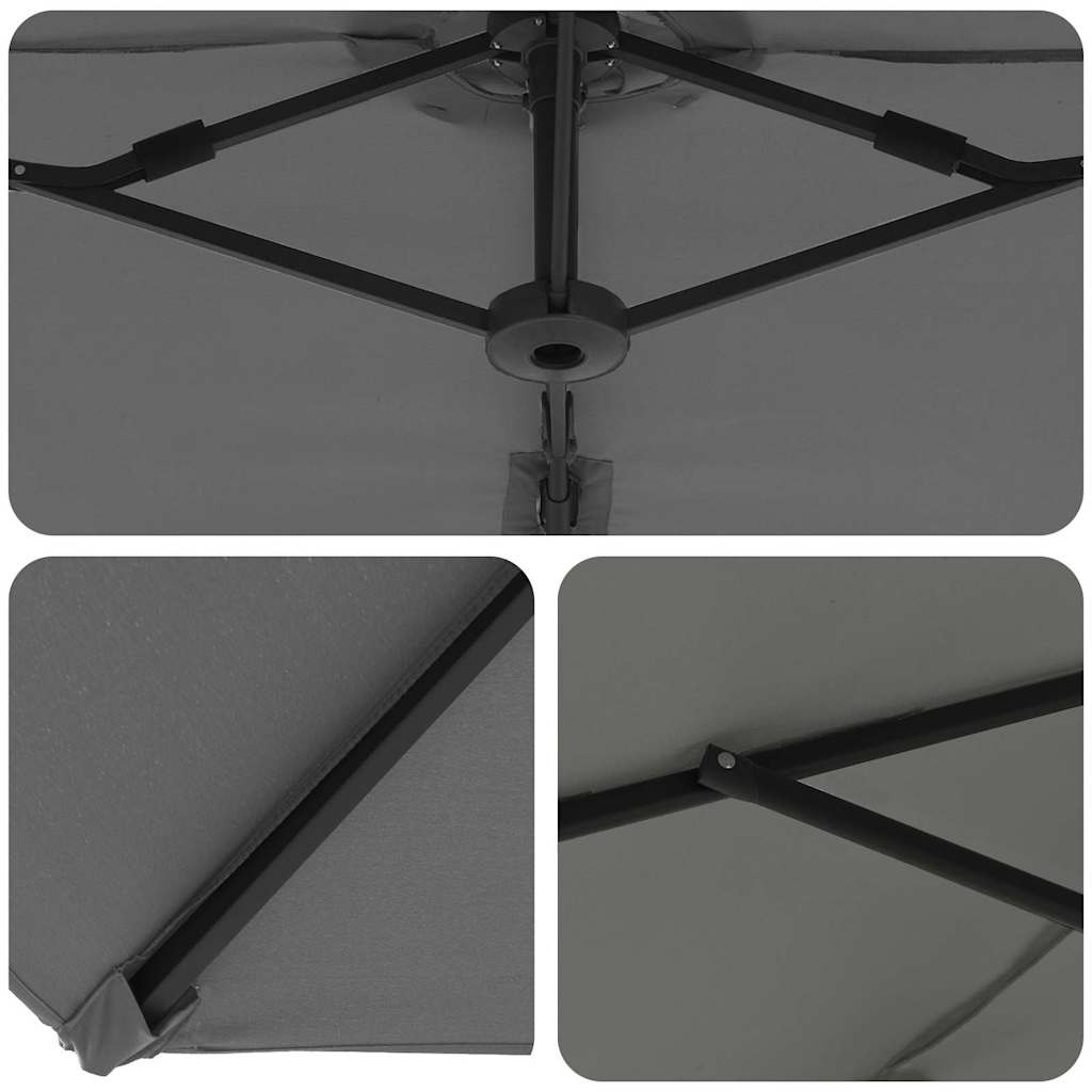 Suncobran Antracit 372 x 198 x 243 cm Poliester i aluminij