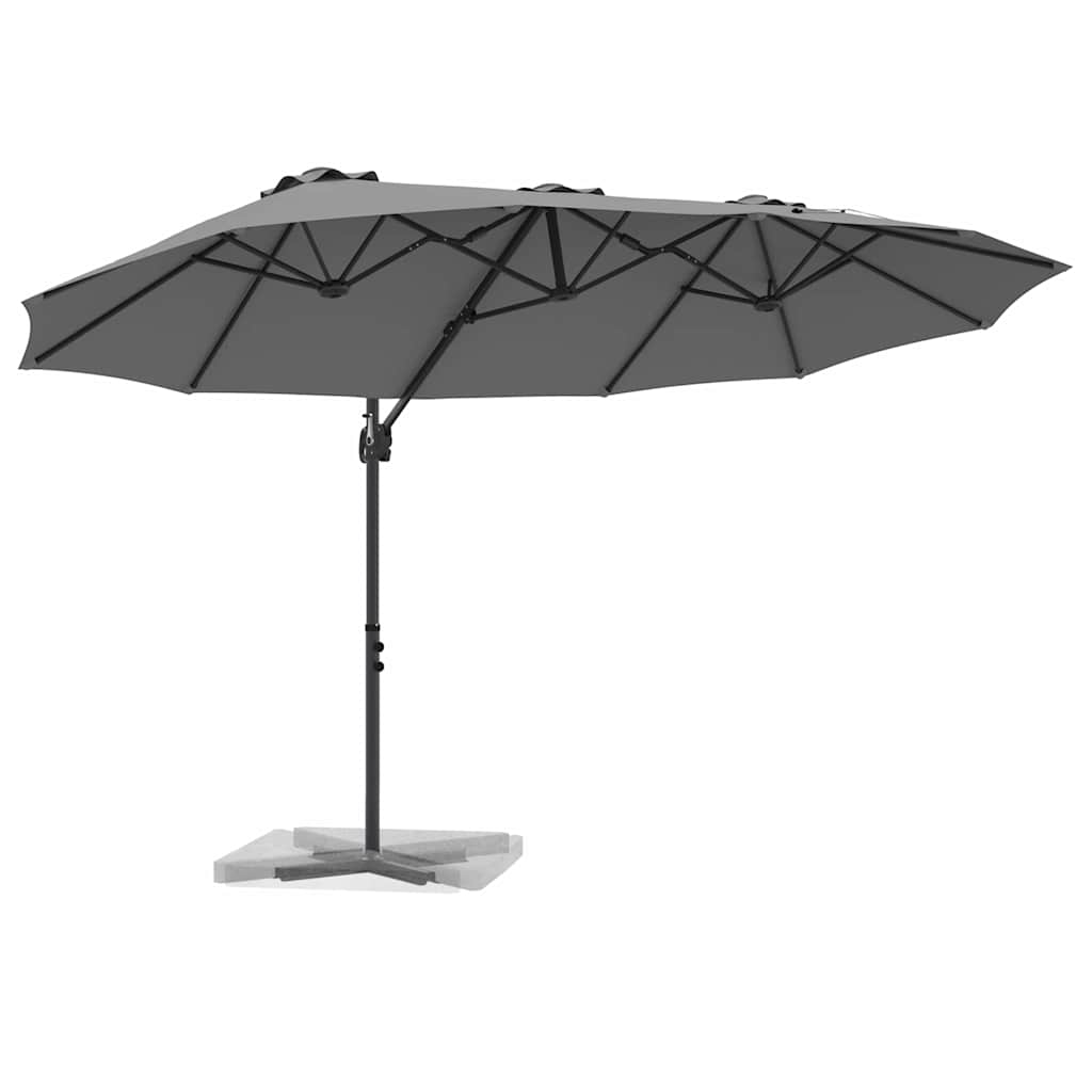 Suncobran Antracit 372 x 198 x 243 cm Poliester i aluminij