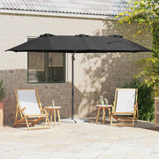 Suncobran Crna 372 x 198 x 243 cm Poliester i aluminij
