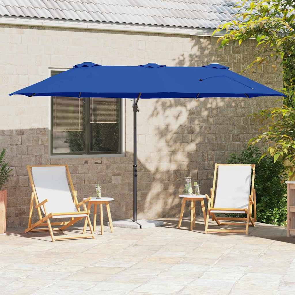 Suncobran Azurnoplava 372 x 198 x 243 cm Poliester i aluminij
