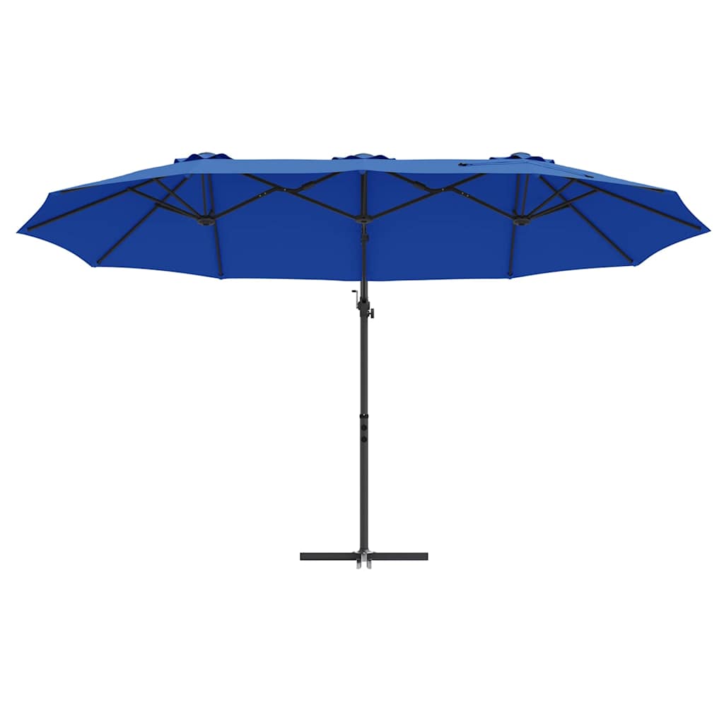 Suncobran Azurnoplava 372 x 198 x 243 cm Poliester i aluminij