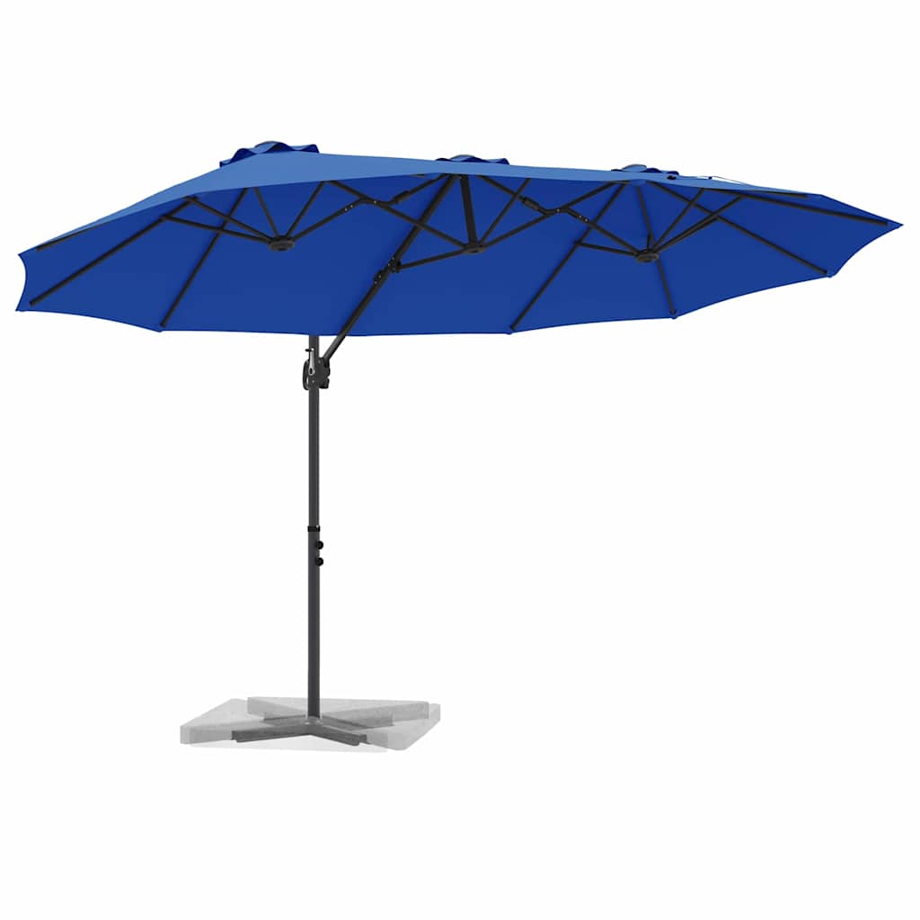 Suncobran Azurnoplava 372 x 198 x 243 cm Poliester i aluminij