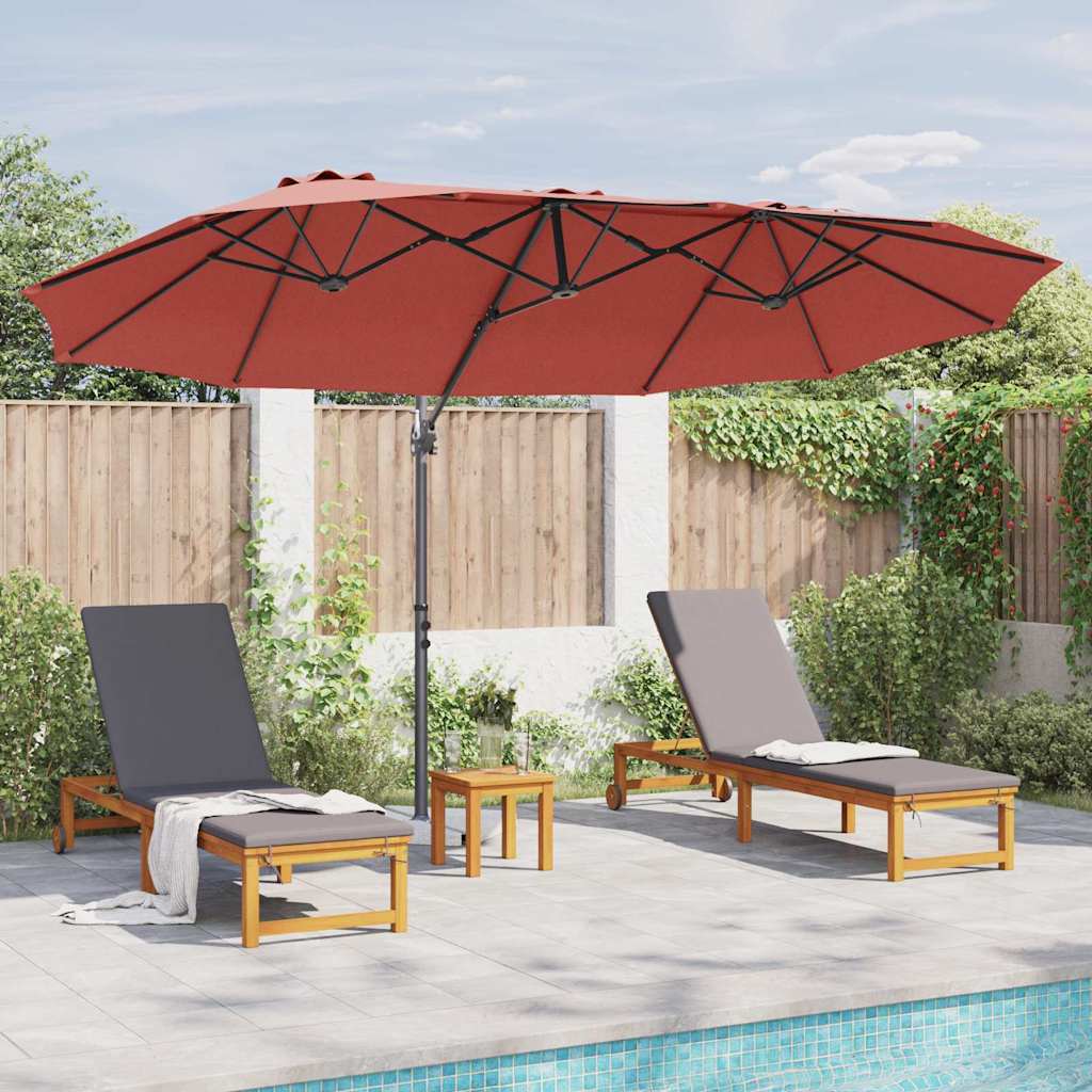 Suncobran Terakota 372 x 198 x 243 cm Poliester i aluminij