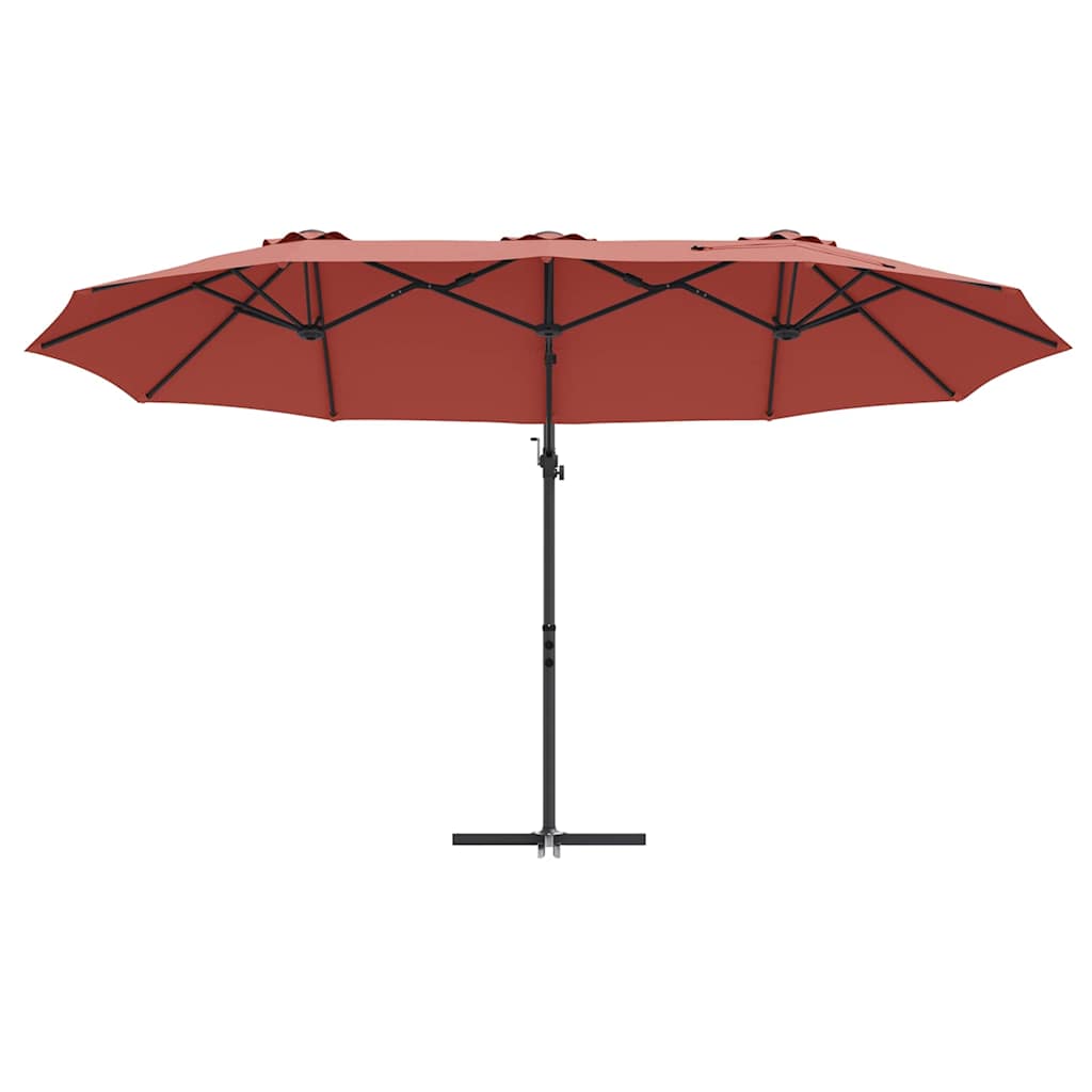 Suncobran Terakota 372 x 198 x 243 cm Poliester i aluminij