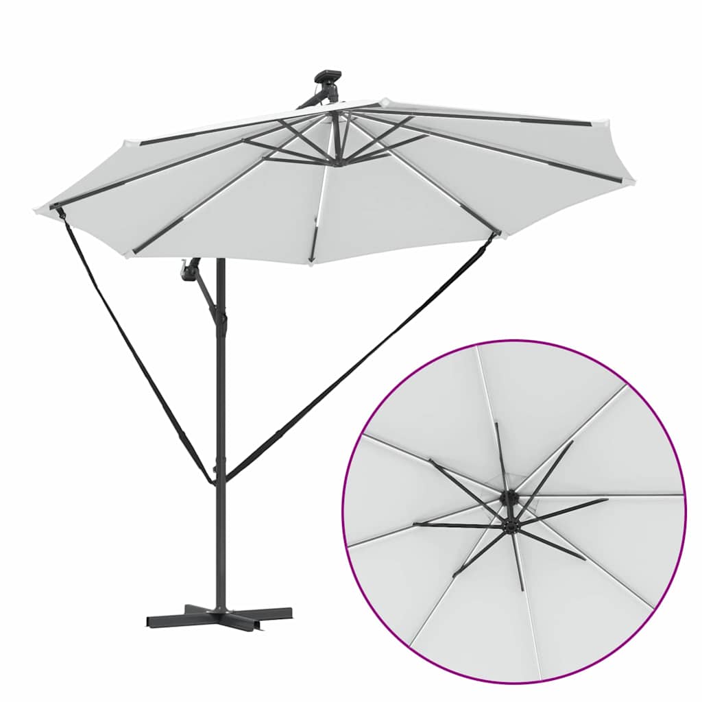 Suncobran Pijesak 294 x 294 x 248 cm Poliester i aluminij