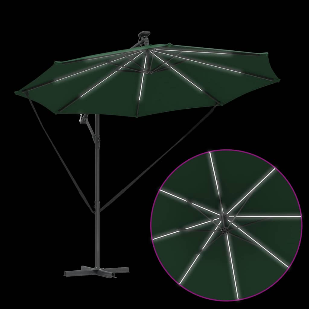 Suncobran Zelena 294 x 294 x 248 cm Poliester i aluminij