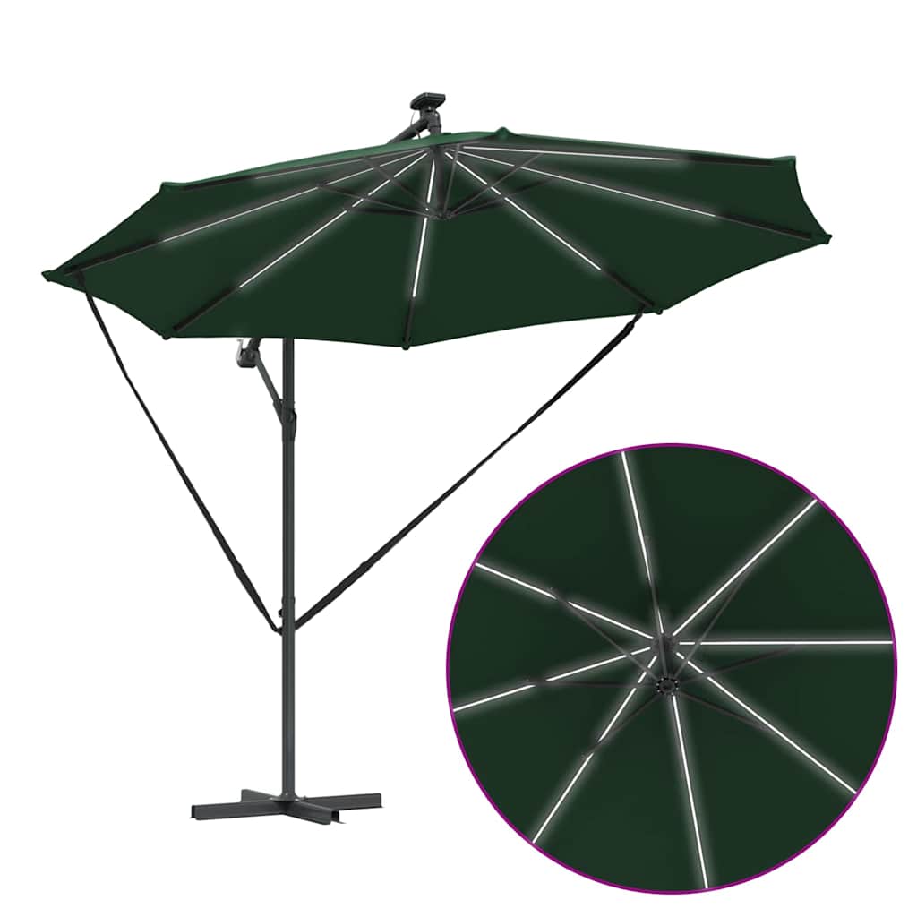 Suncobran Zelena 294 x 294 x 248 cm Poliester i aluminij