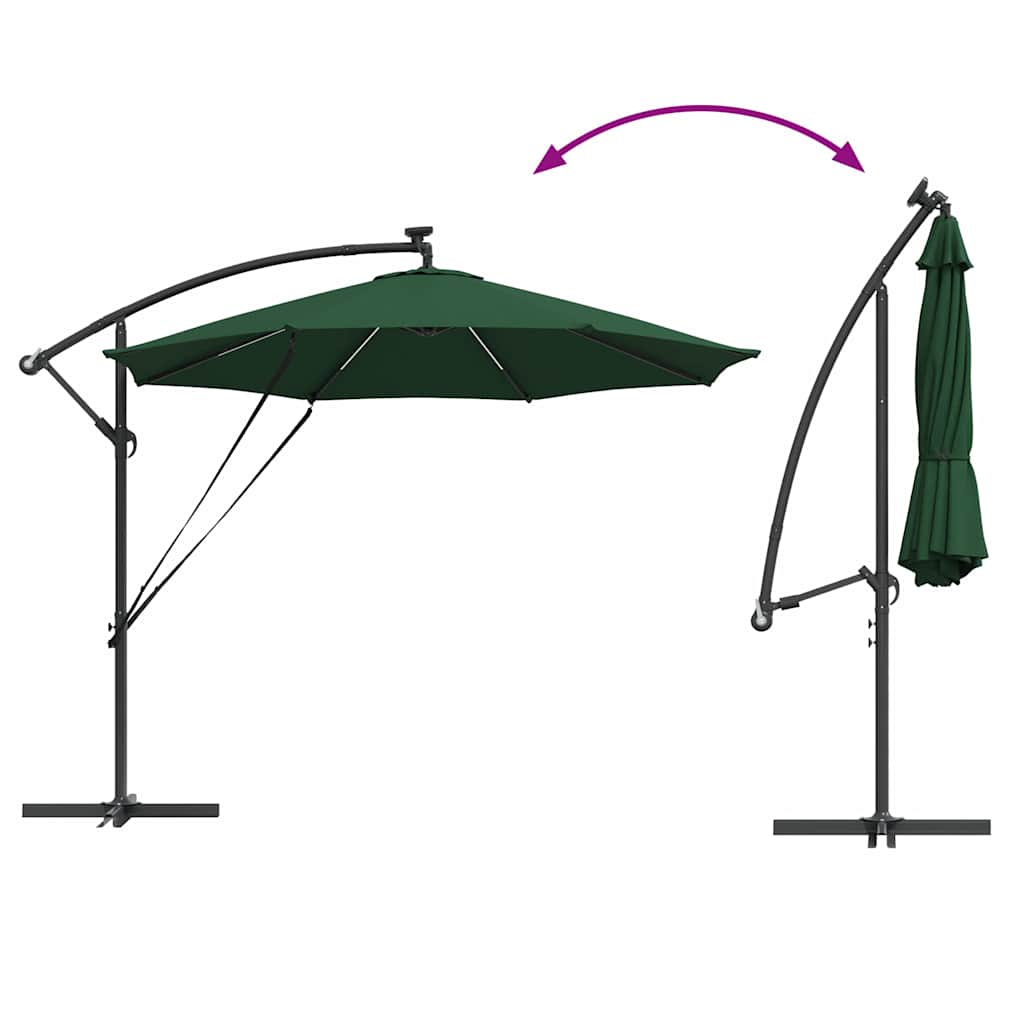 Suncobran Zelena 294 x 294 x 248 cm Poliester i aluminij
