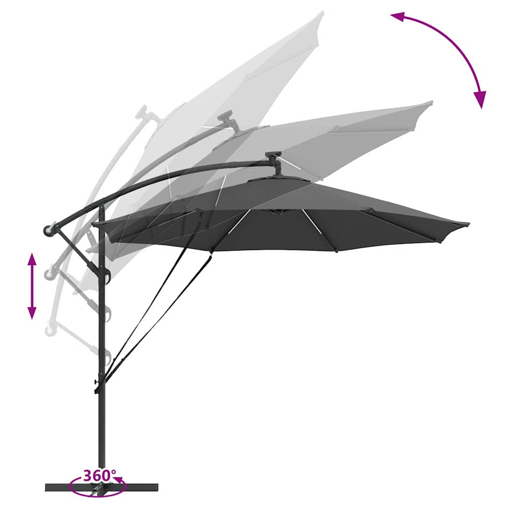 Suncobran Antracit 294 x 294 x 248 cm Poliester i aluminij