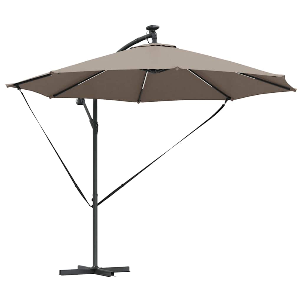 Suncobran Sivo-smeđa 294 x 294 x 248 cm Poliester i aluminij