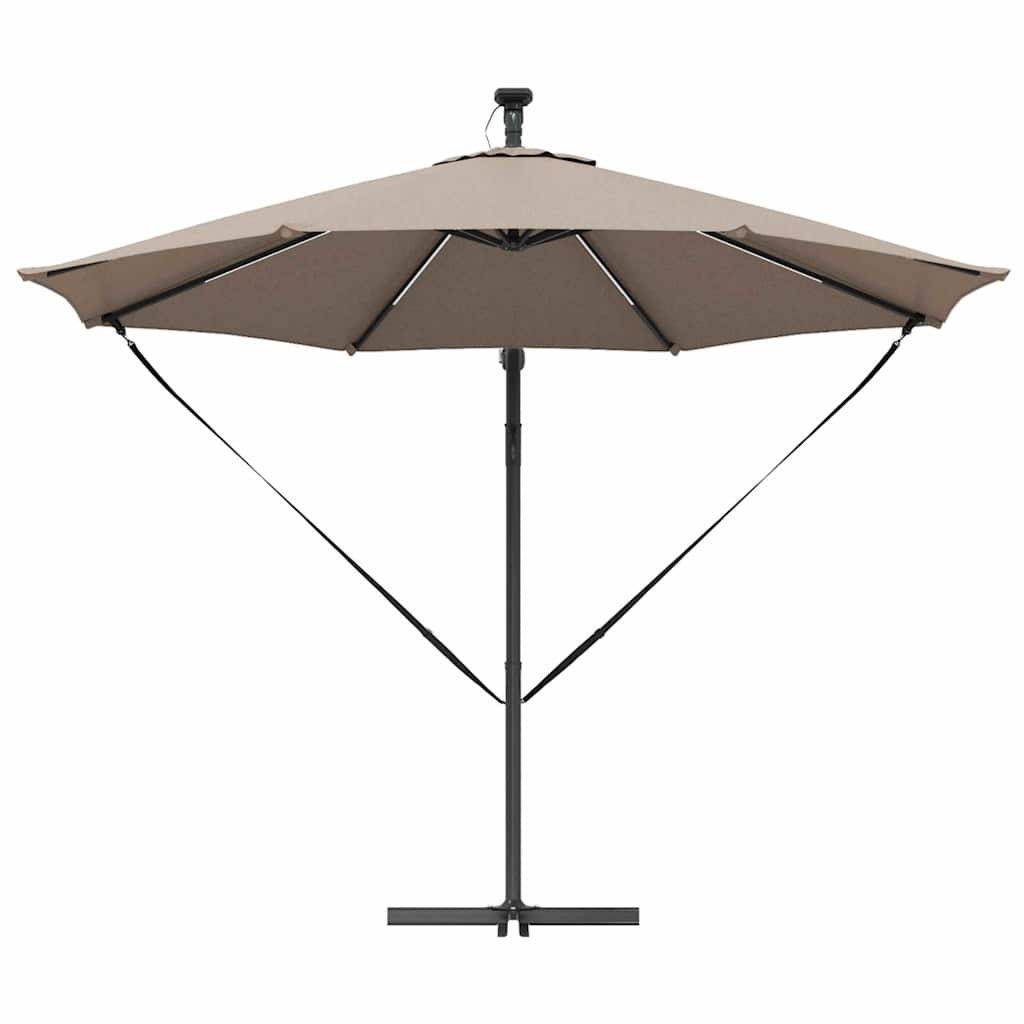 Suncobran Sivo-smeđa 294 x 294 x 248 cm Poliester i aluminij