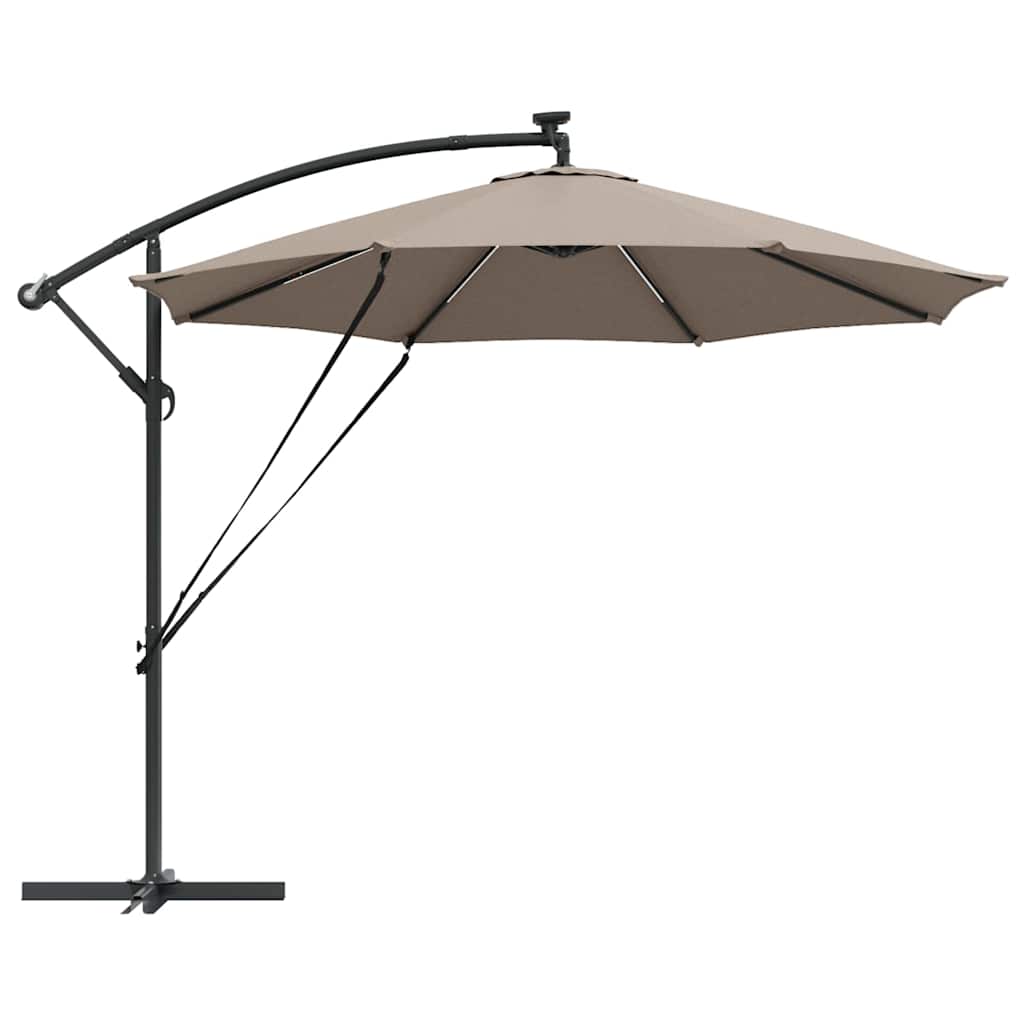 Suncobran Sivo-smeđa 294 x 294 x 248 cm Poliester i aluminij