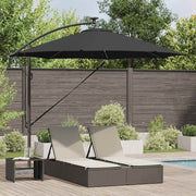 Suncobran 294 x 294 x 248 cm Poliester i aluminij Crna
