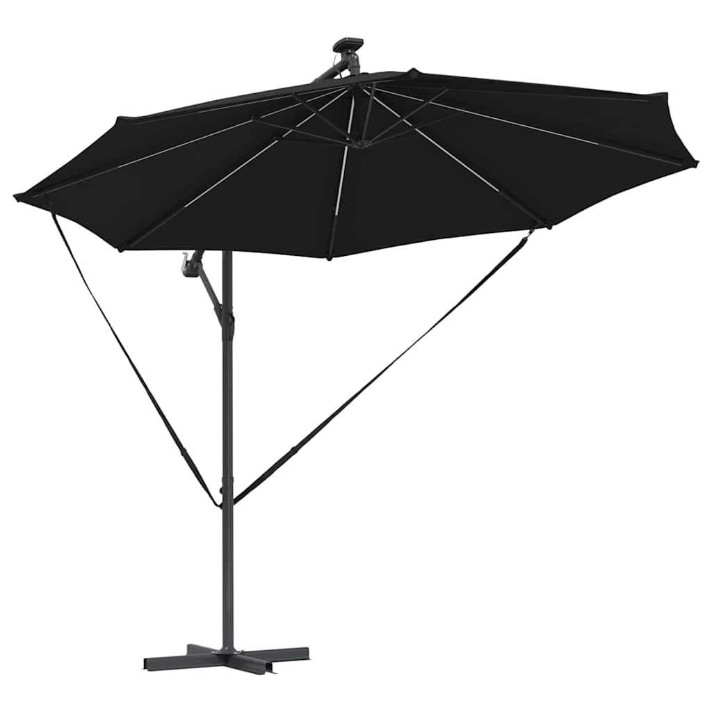 Suncobran 294 x 294 x 248 cm Poliester i aluminij Crna