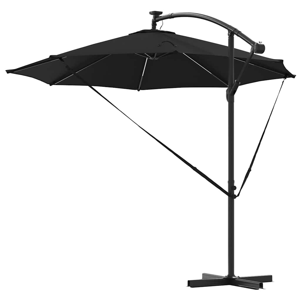 Suncobran 294 x 294 x 248 cm Poliester i aluminij Crna