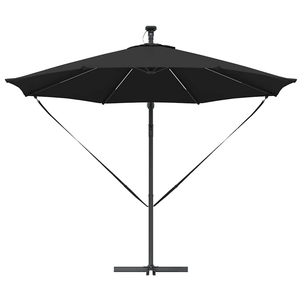 Suncobran 294 x 294 x 248 cm Poliester i aluminij Crna