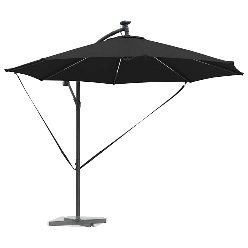 Suncobran 294 x 294 x 248 cm Poliester i aluminij Crna