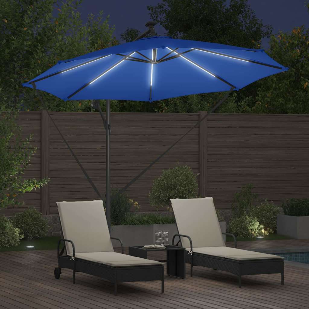 Suncobran Azurnoplava 294 x 294 x 248 cm Poliester i aluminij