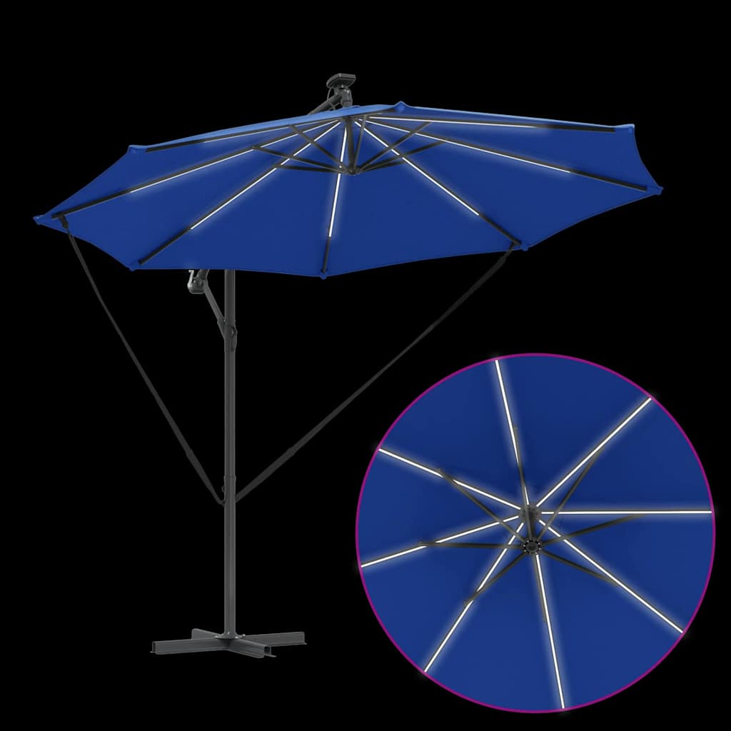 Suncobran Azurnoplava 294 x 294 x 248 cm Poliester i aluminij