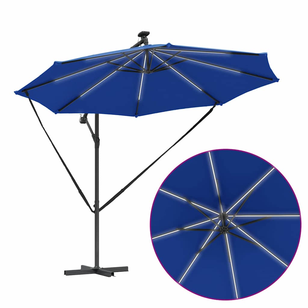 Suncobran Azurnoplava 294 x 294 x 248 cm Poliester i aluminij