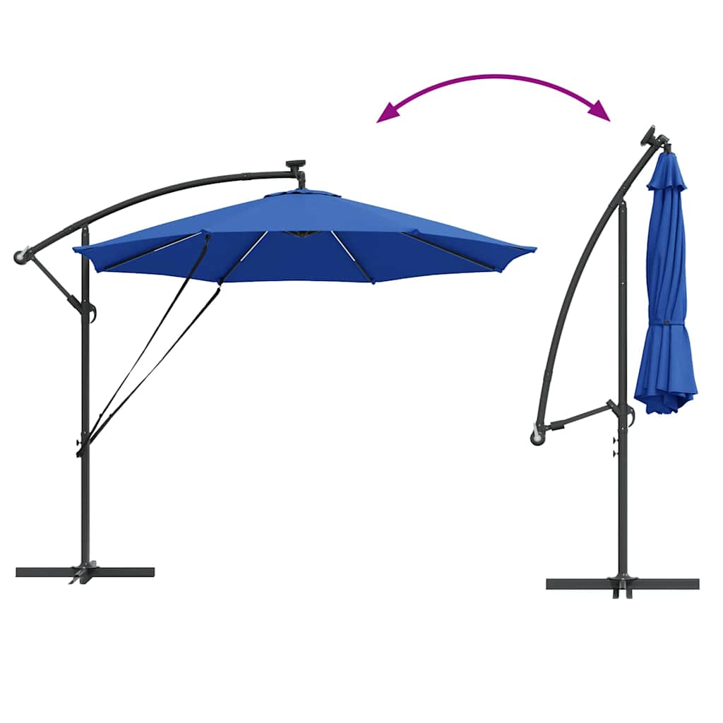 Suncobran Azurnoplava 294 x 294 x 248 cm Poliester i aluminij