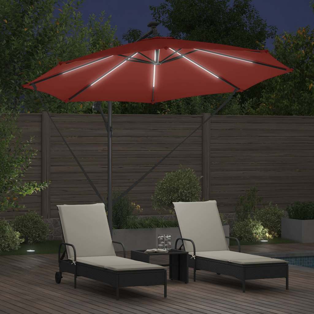 Suncobran Terakota 294 x 294 x 248 cm Poliester i aluminij