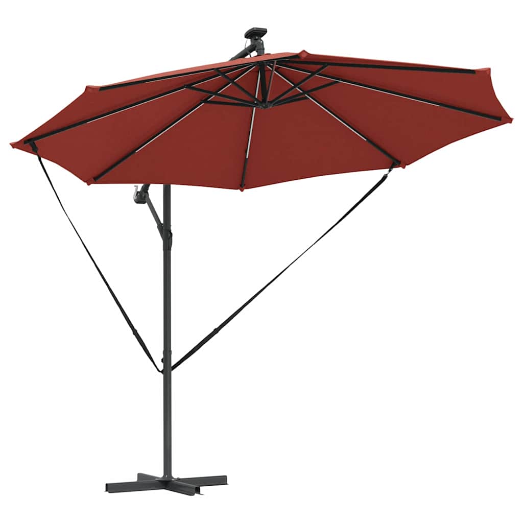 Suncobran Terakota 294 x 294 x 248 cm Poliester i aluminij