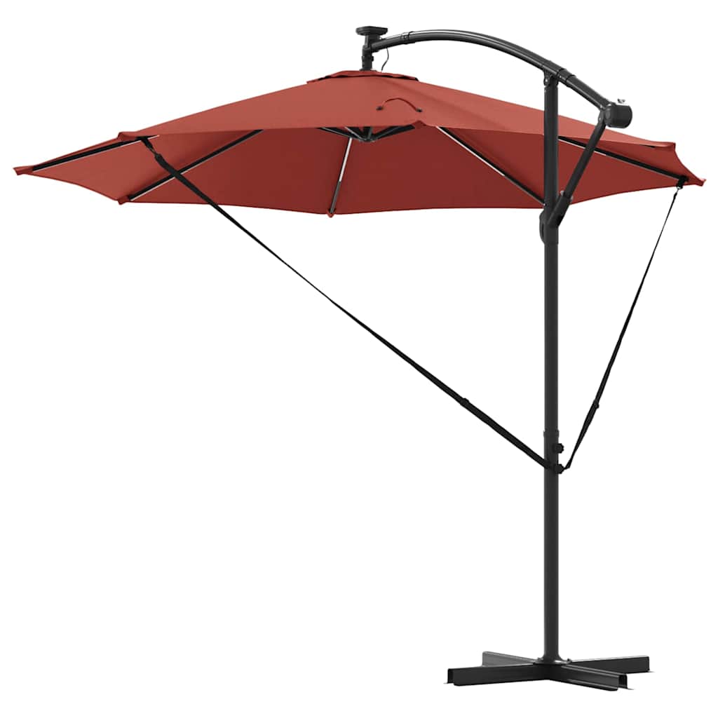 Suncobran Terakota 294 x 294 x 248 cm Poliester i aluminij