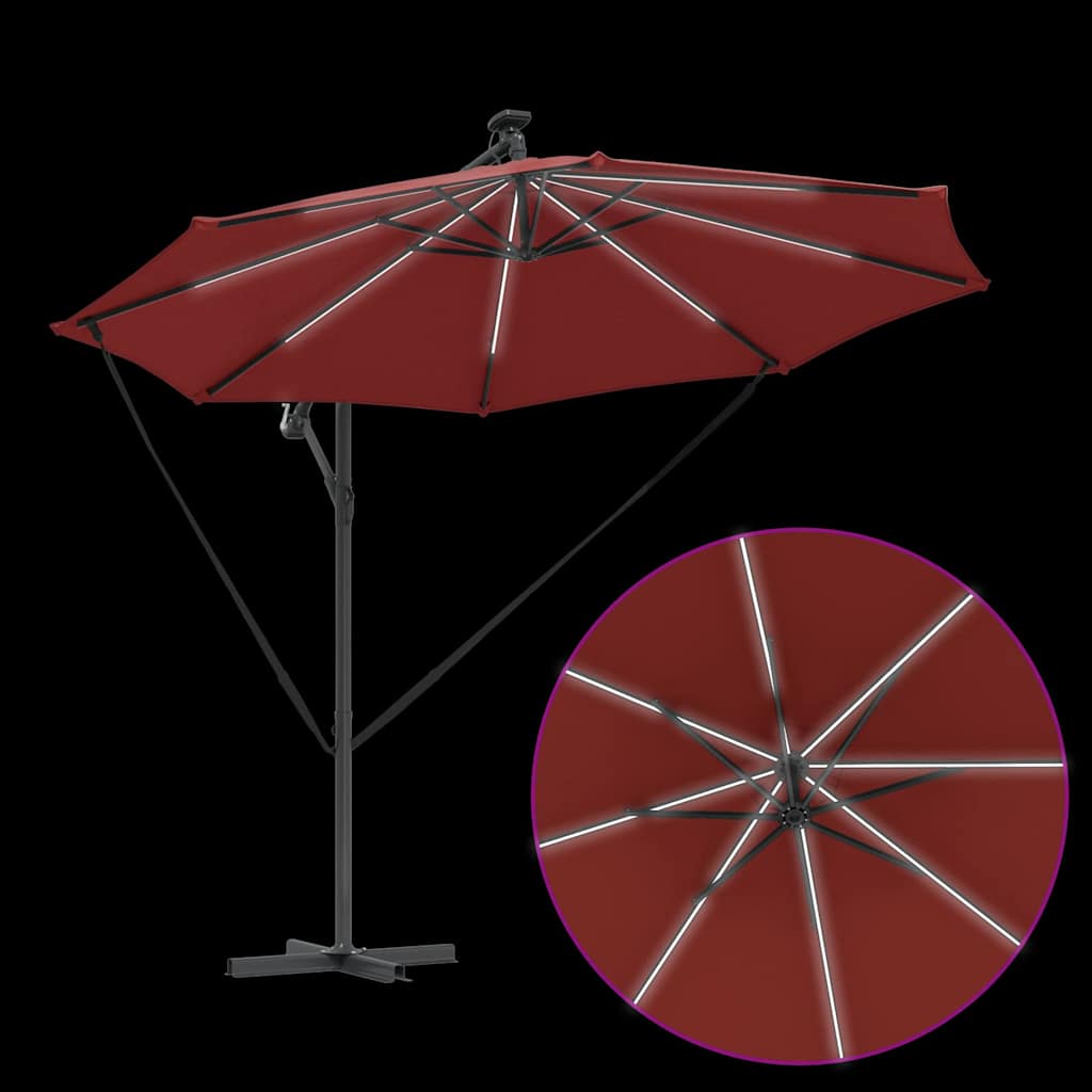 Suncobran Terakota 294 x 294 x 248 cm Poliester i aluminij