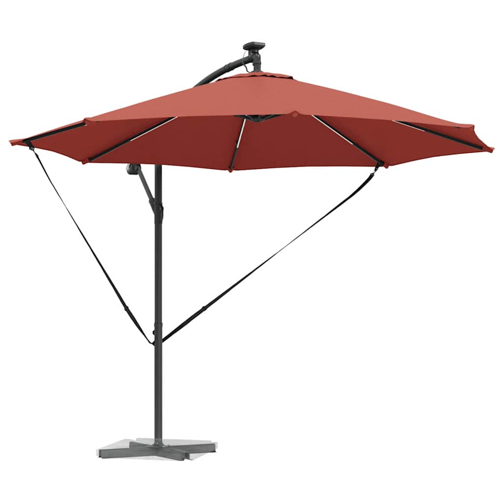 Suncobran Terakota 294 x 294 x 248 cm Poliester i aluminij