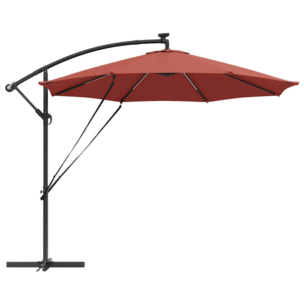 Suncobran Terakota 294 x 294 x 248 cm Poliester i aluminij