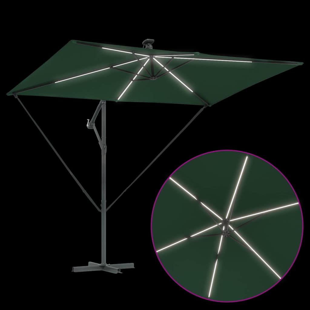 Suncobran Zelena 294 x 200 x 270 cm Poliester i aluminij