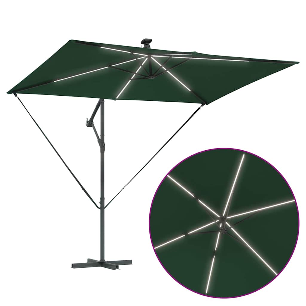 Suncobran Zelena 294 x 200 x 270 cm Poliester i aluminij