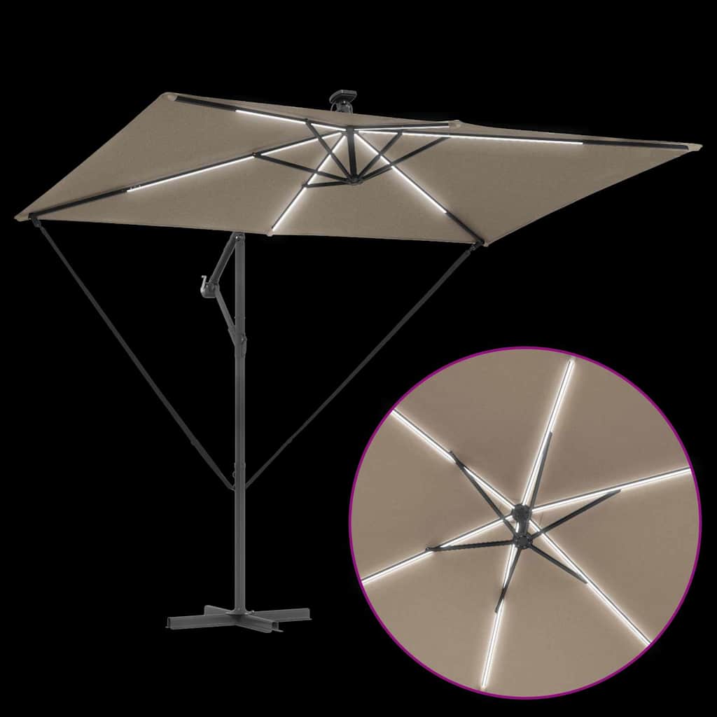 Suncobran Sivo-smeđa 294 x 200 x 270 cm Poliester i aluminij