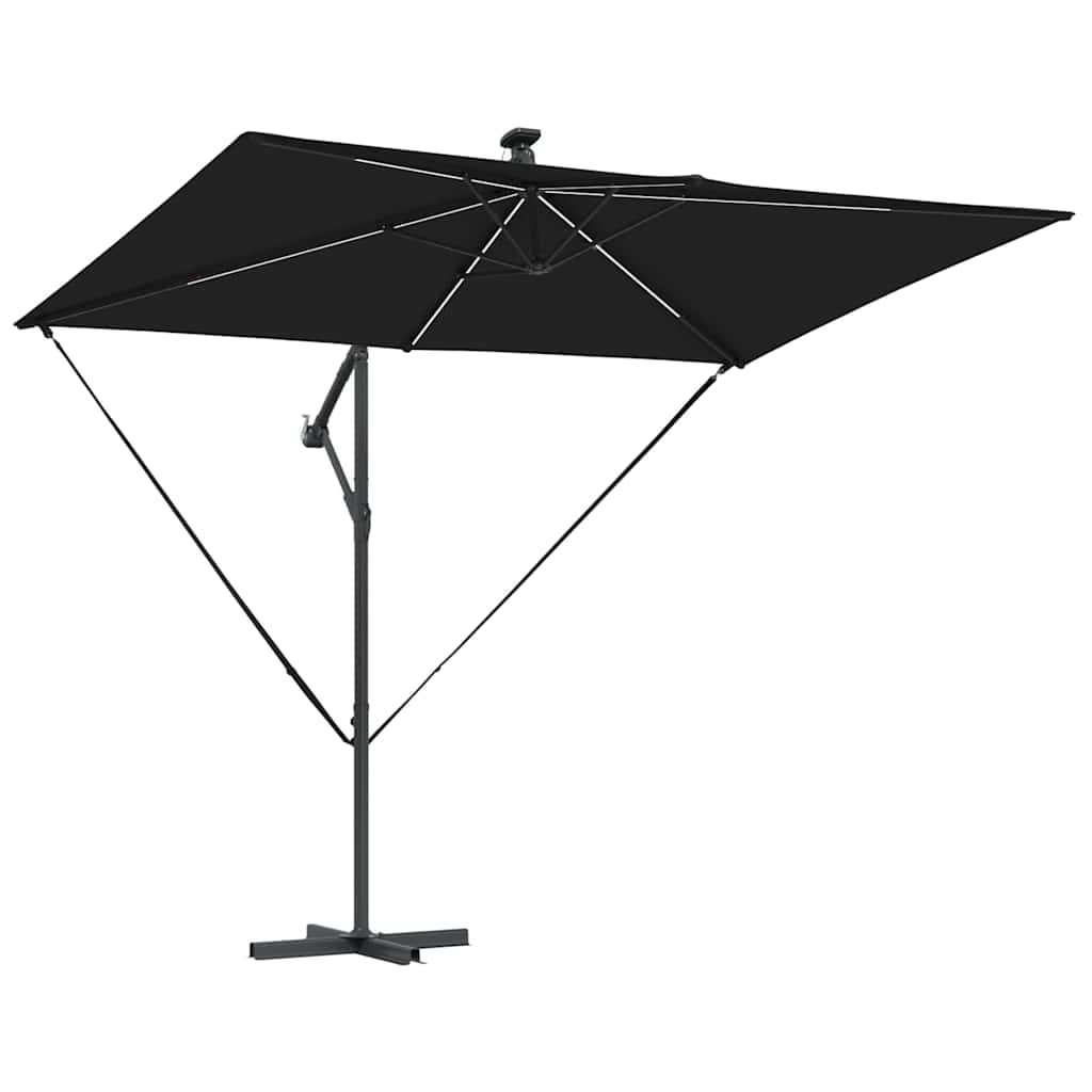 Suncobran Crna 294 x 200 x 270 cm Poliester i aluminij
