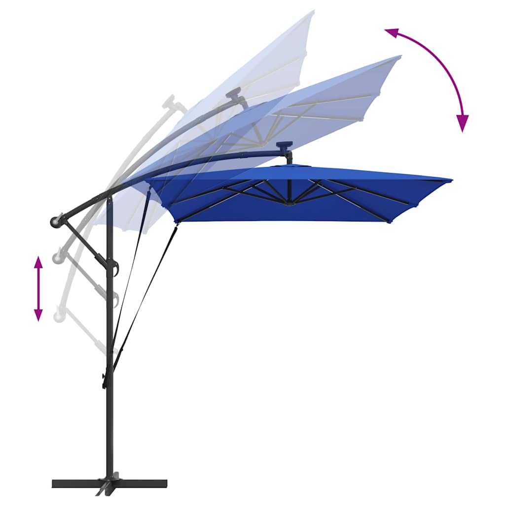 Suncobran Azurnoplava 294 x 200 x 270 cm Poliester i aluminij