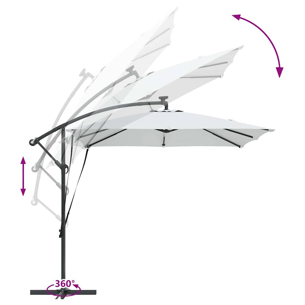 Suncobran Pijesak 249 x 249 x 250 cm Poliester i aluminij