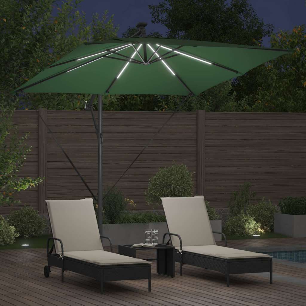 Suncobran Zelena 249 x 249 x 250 cm Poliester i aluminij