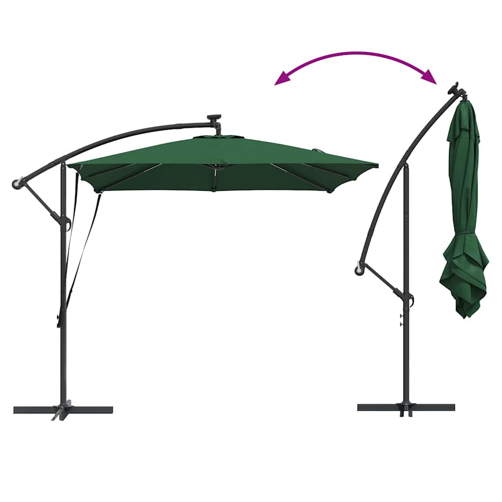Suncobran Zelena 249 x 249 x 250 cm Poliester i aluminij