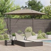 Suncobran Sivo-smeđa 249 x 249 x 250 cm Poliester i aluminij