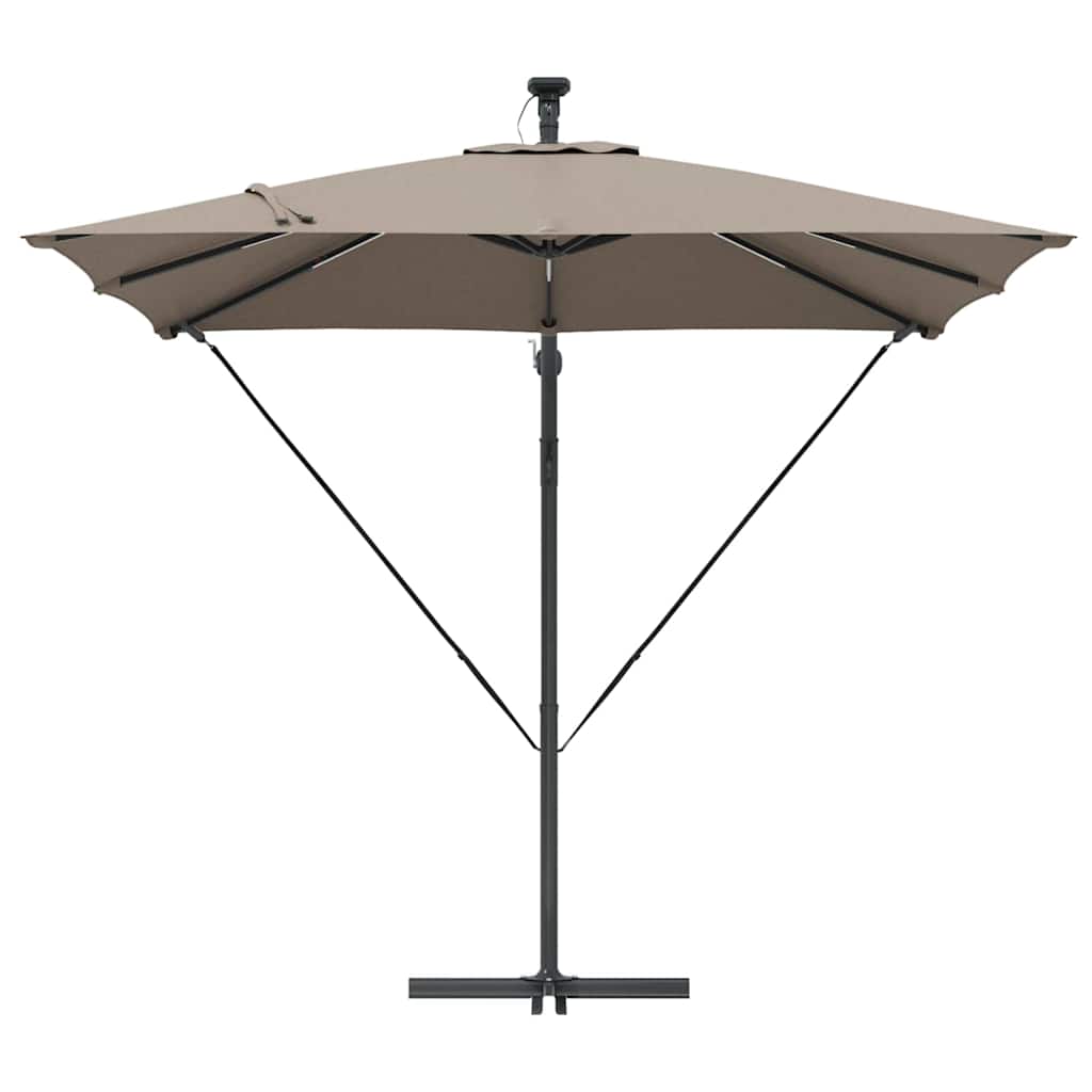 Suncobran Sivo-smeđa 249 x 249 x 250 cm Poliester i aluminij
