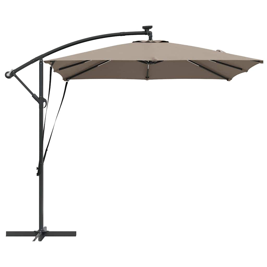Suncobran Sivo-smeđa 249 x 249 x 250 cm Poliester i aluminij