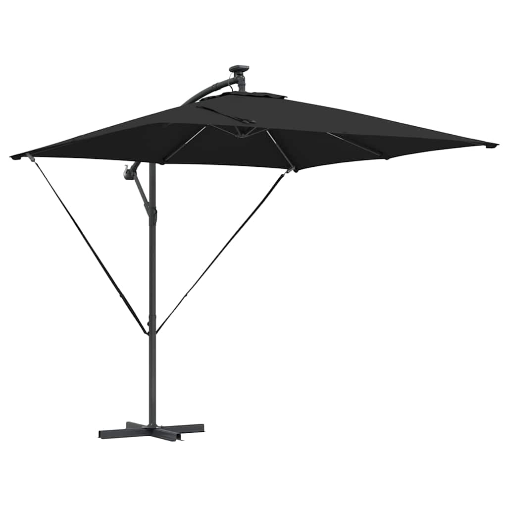 Suncobran Crna 249 x 249 x 250 cm Poliester i aluminij
