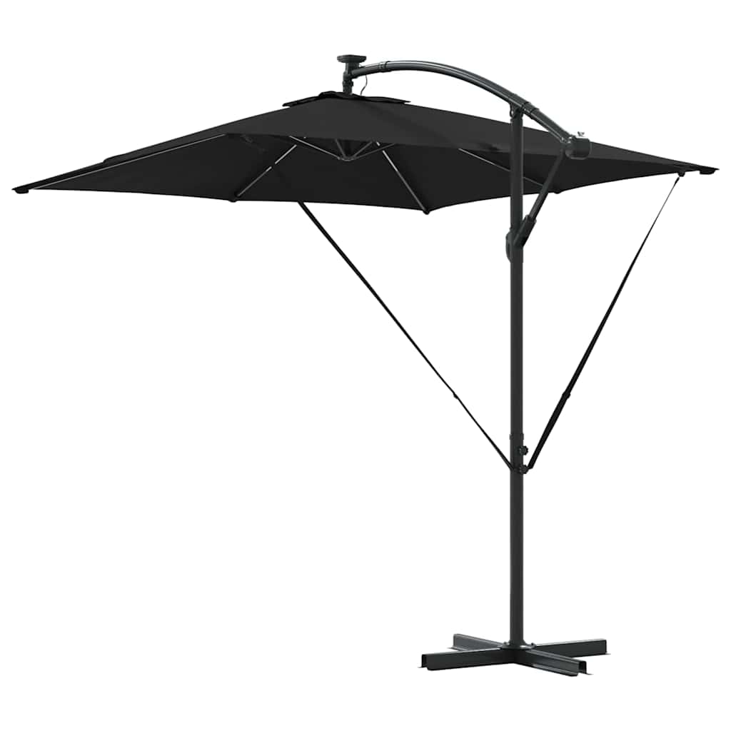 Suncobran Crna 249 x 249 x 250 cm Poliester i aluminij