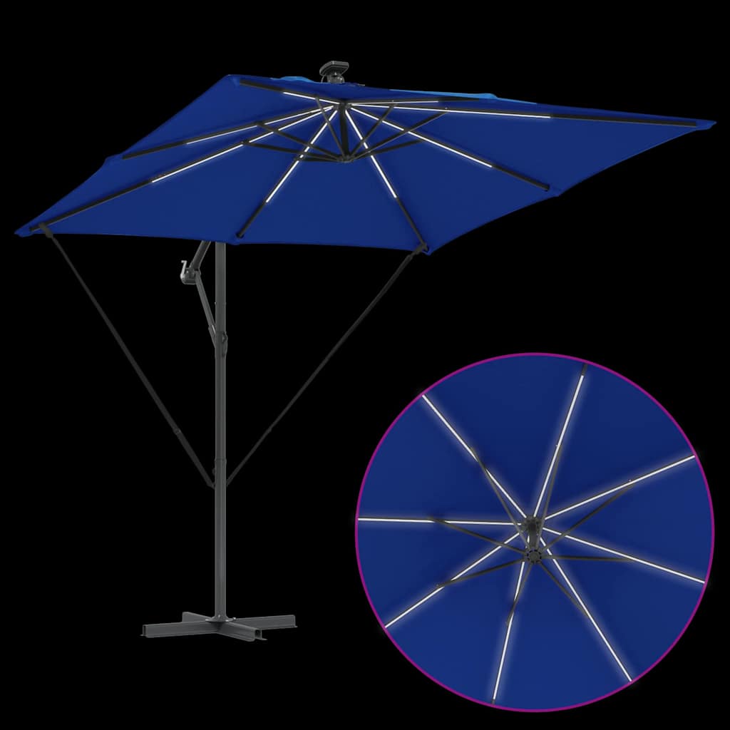 Suncobran Azurnoplava 249 x 249 x 250 cm Poliester i aluminij