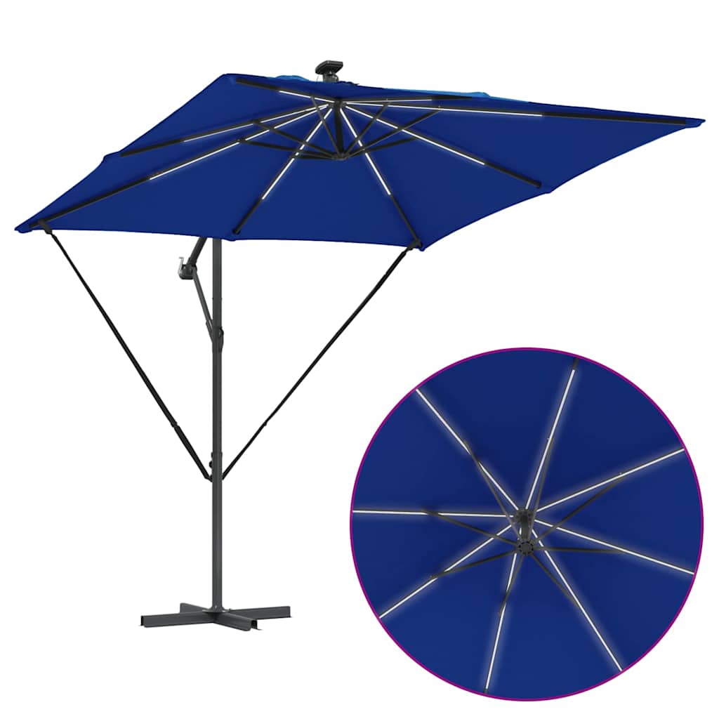 Suncobran Azurnoplava 249 x 249 x 250 cm Poliester i aluminij