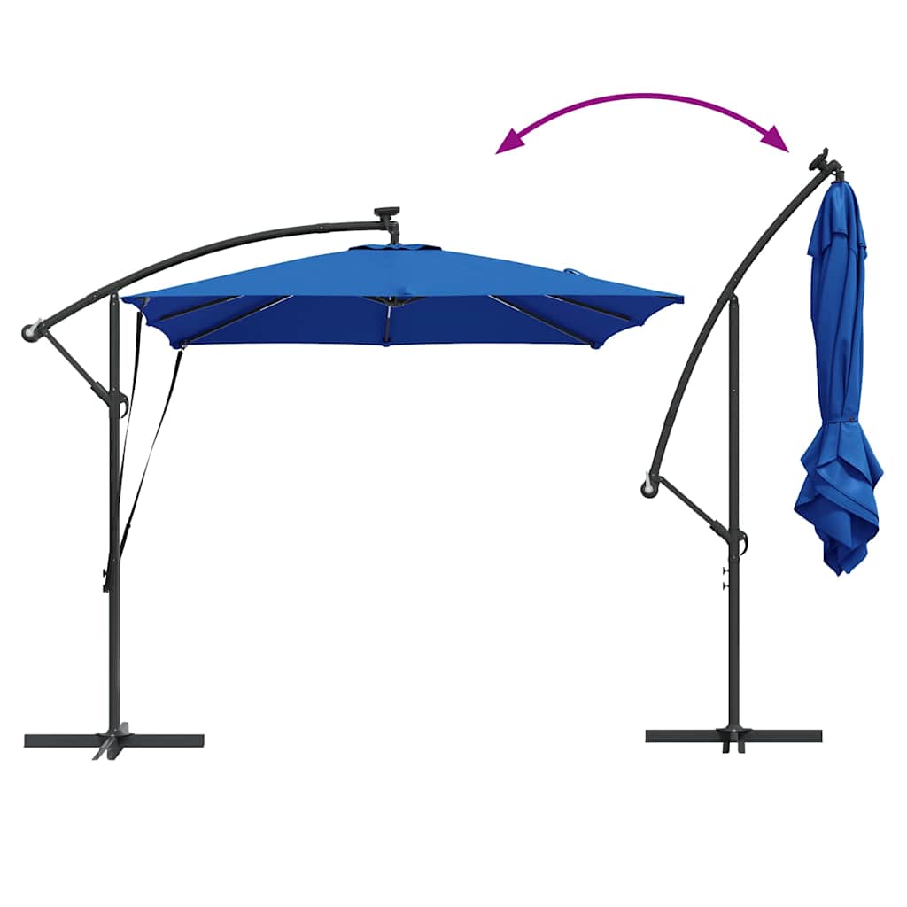 Suncobran Azurnoplava 249 x 249 x 250 cm Poliester i aluminij