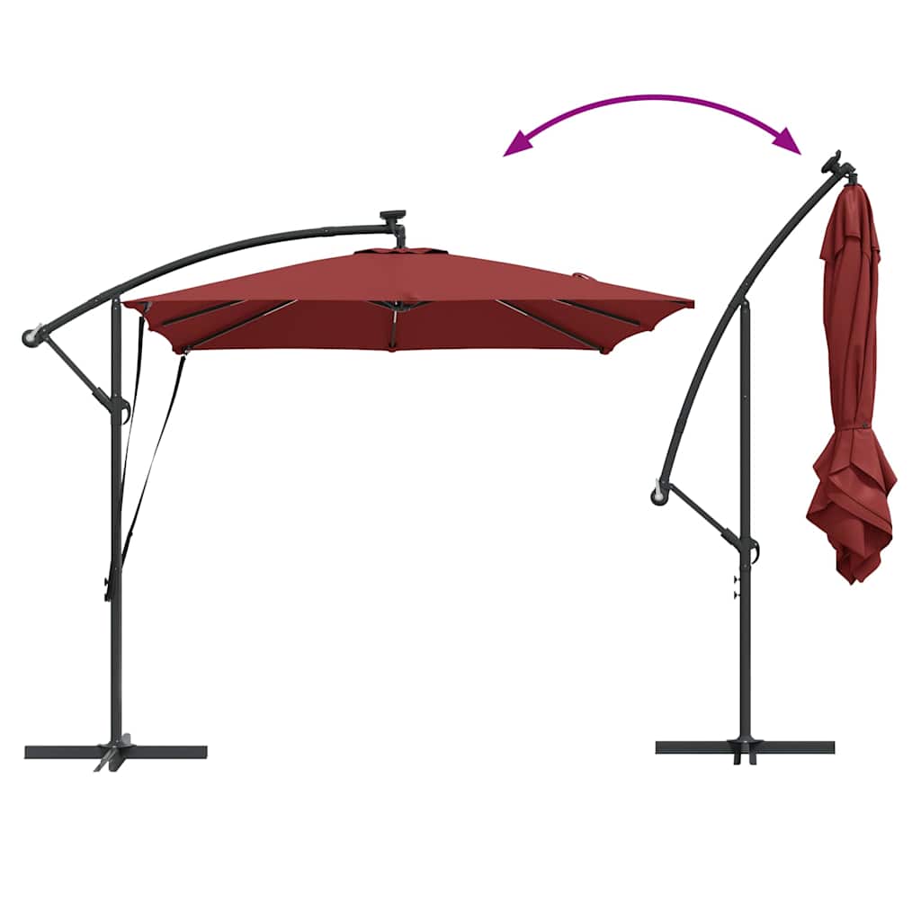Suncobran Terakota 249 x 249 x 250 cm Poliester i aluminij