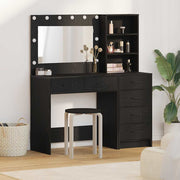 Toaletni stol Crna 78.5 x 41 x 135 cm Konstruirano drvo